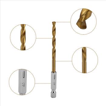 13 PC HSS Titanium Twist Drill Bit Set