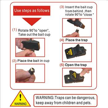 6 pc Heavy Duty Mouse Traps