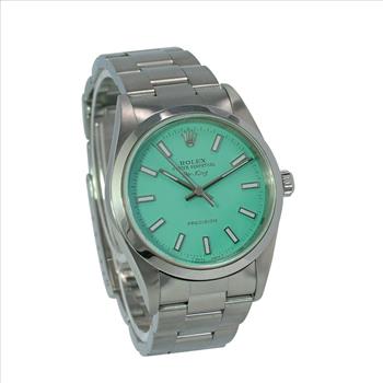 Rolex Air-King Powder Blue Dial Dial Oyster Band 34mm Watch-preowned