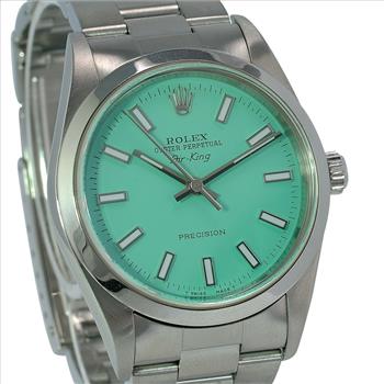 Rolex Air-King Powder Blue Dial Dial Oyster Band 34mm Watch-preowned