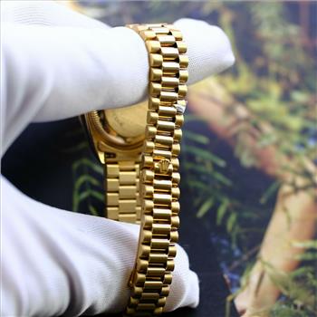 Rolex Womens Datejust 69178 18K Gold Factory Champagne Dial Fluted Bezel 26mm-PREOWNED