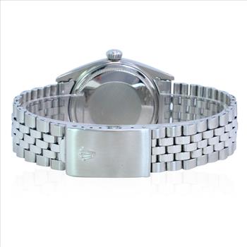 ROLEX MEN'S DATEJUST S STEEL WATCH BLUE DIAMOND DIAL FLUTED BEZEL 36MM REF#1601