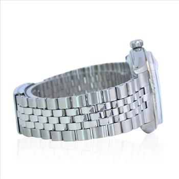 ROLEX MEN'S DATEJUST S STEEL WATCH BLUE DIAMOND DIAL FLUTED BEZEL 36MM REF#1601