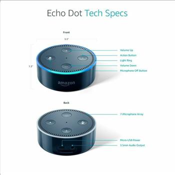 Amazon Echo Dot - 2nd Generation - Smart Speaker - Alexa Enabled - Black
