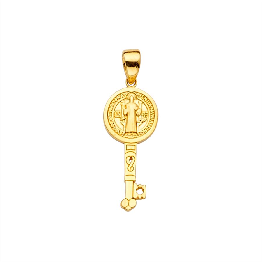14K Yellow Gold San Benito Key Pendant