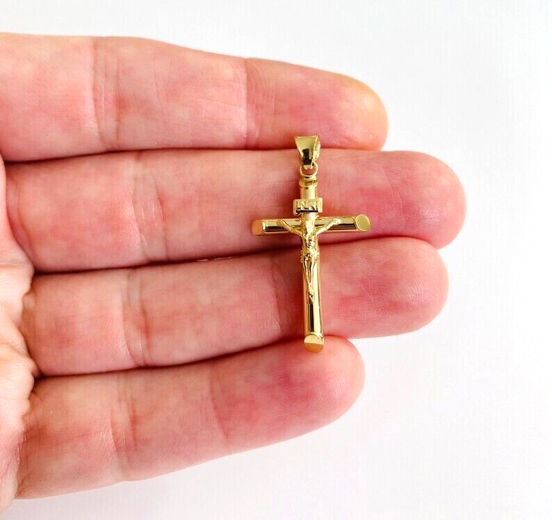 14K Yellow Gold Cross Pendant
