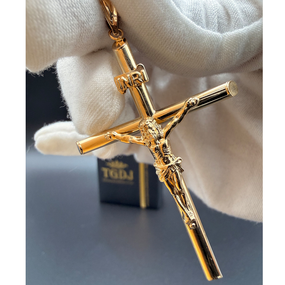 14K Yellow Gold Crucufix  Pendant