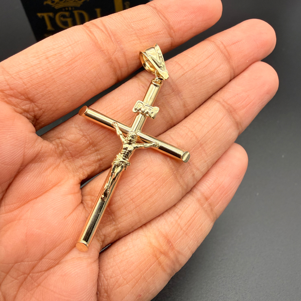 14K Yellow Gold Crucufix Pendant