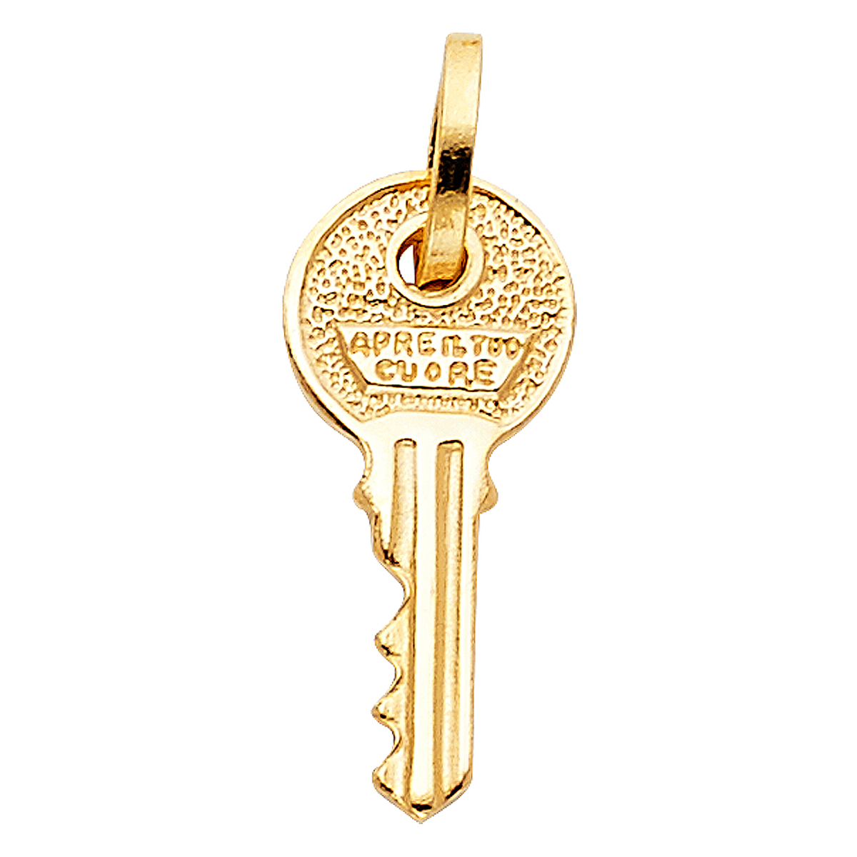 14K Yellow Gold Key Pendant - 20 mm X 09 mm