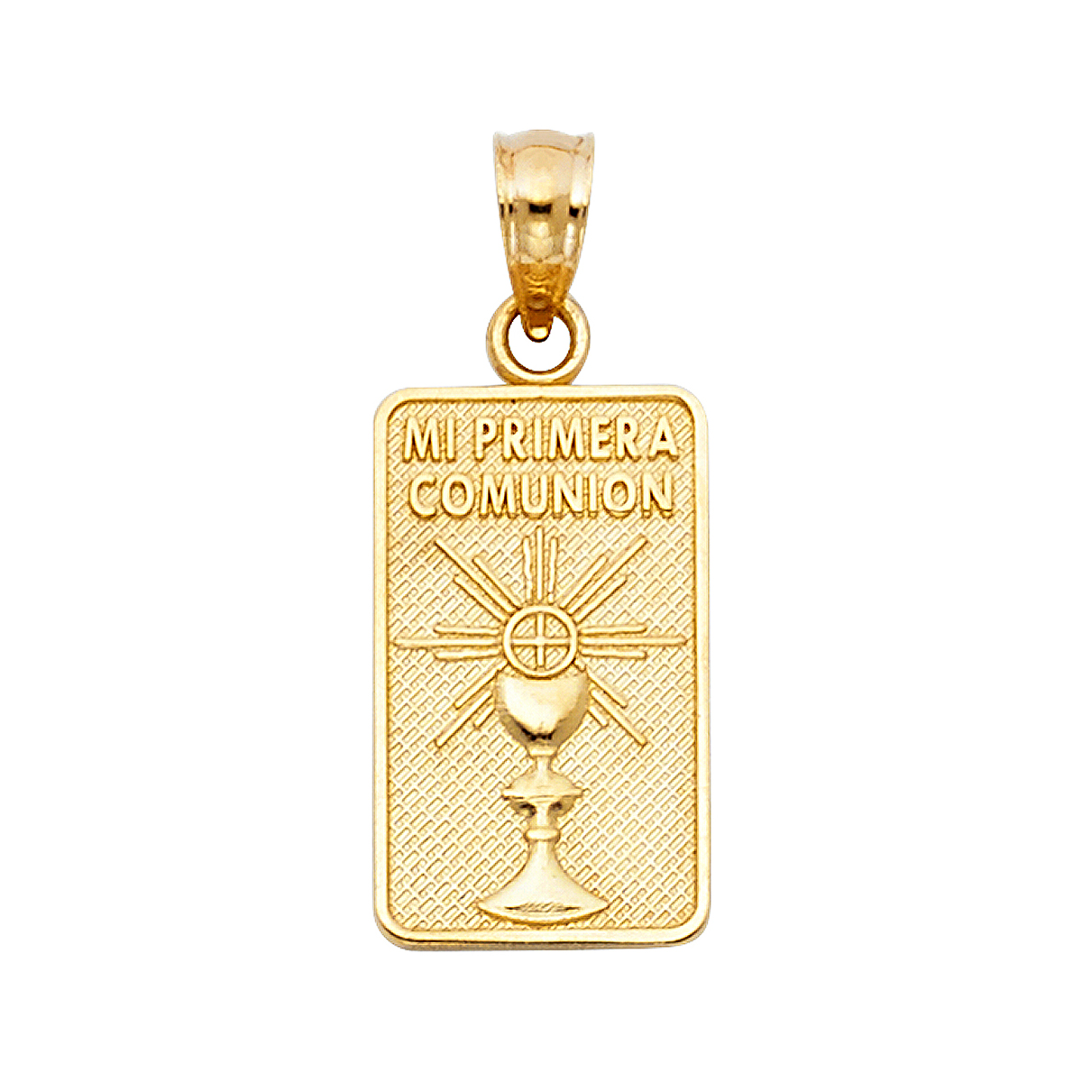 14K Yellow Gold Communion Religious Pendant - 16 mm X 10 mm