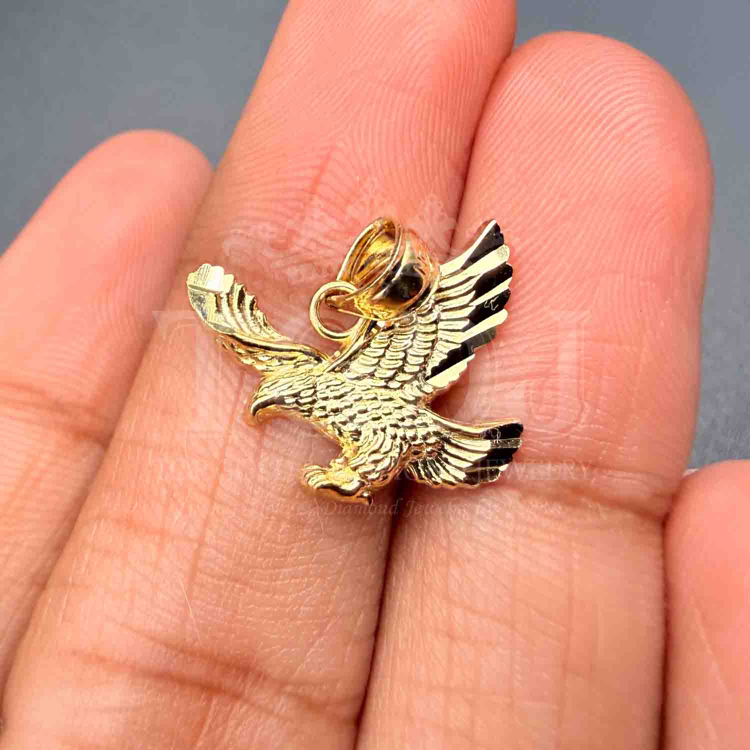 14K Yellow Gold Eagle Pendant