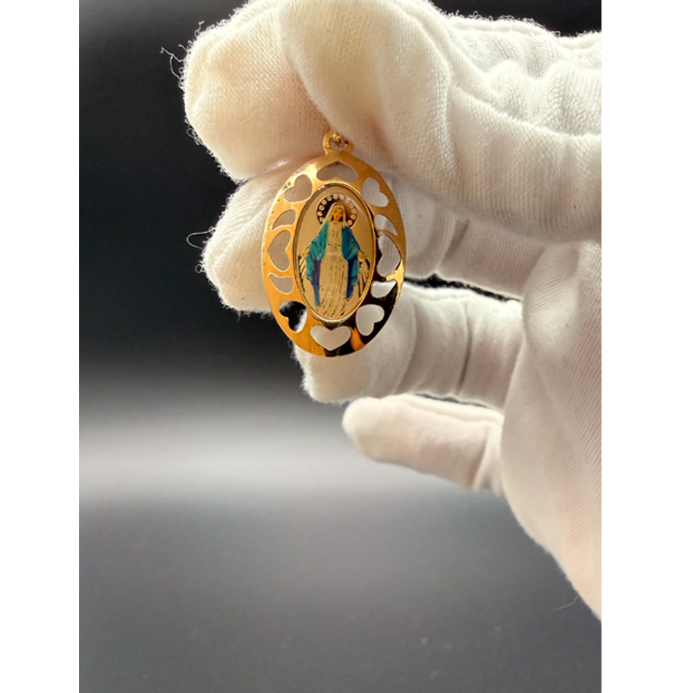 14K Yellow Gold Milagrosa Picture Pendant