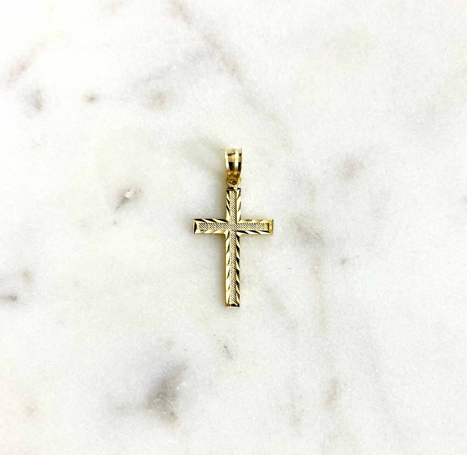 14K Yellow Gold Cross Pendant