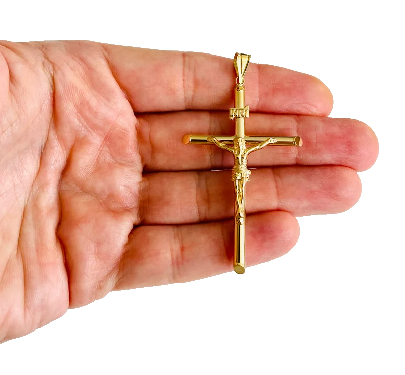 14K Yellow Gold Crucufix  Pendant