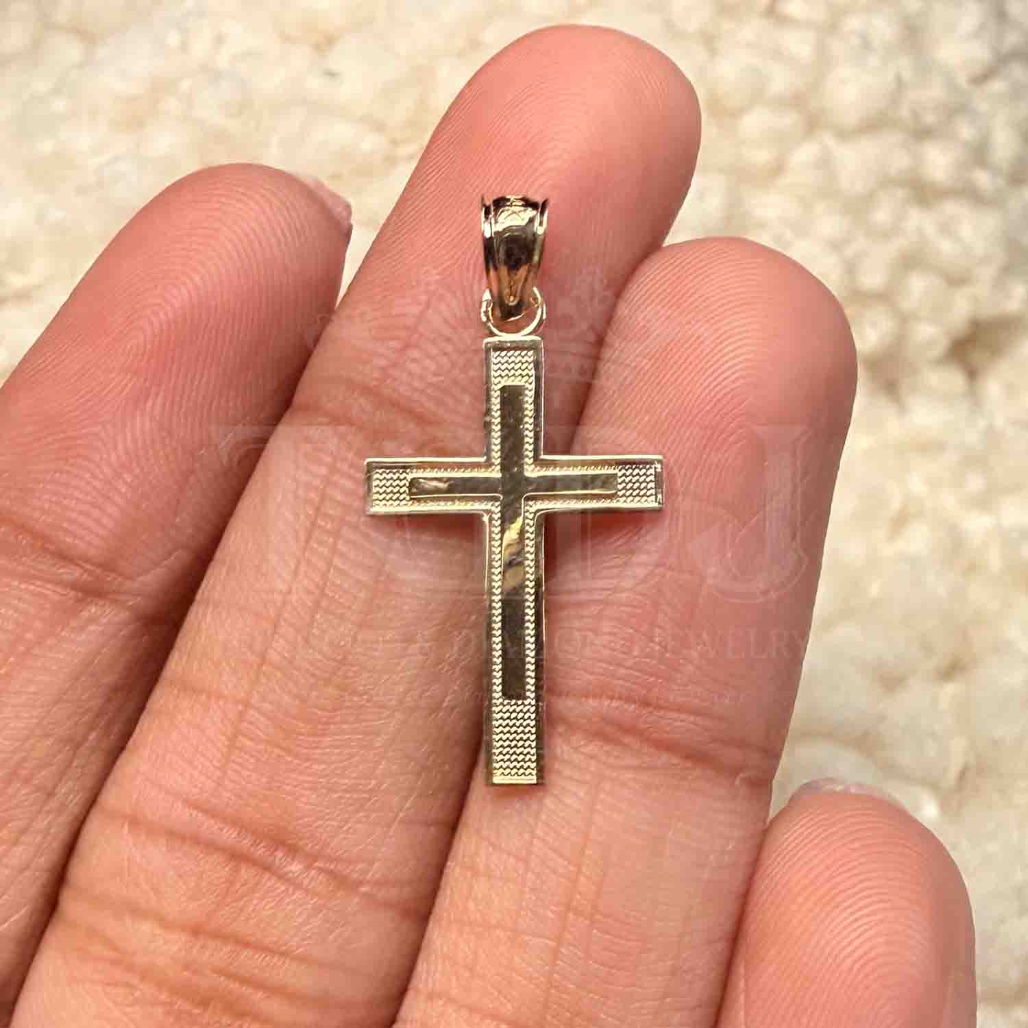 14K Yellow Gold Latin Cross Pendant