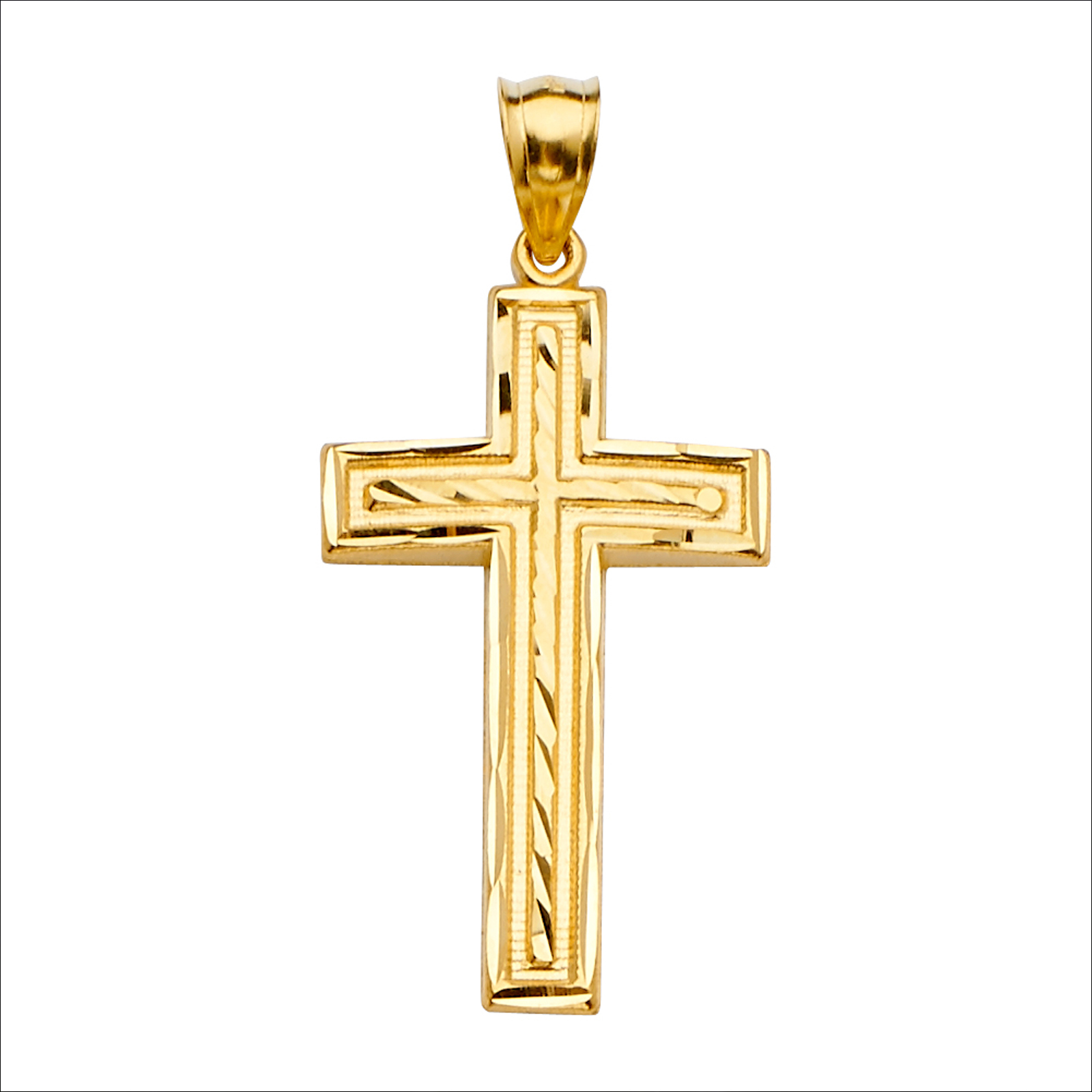14K Yellow Gold Cross Pendant