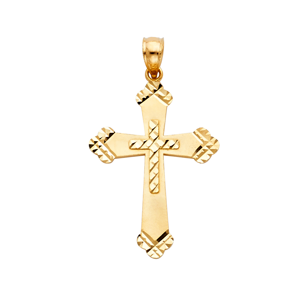 14K Yellow Gold Cross Pendant