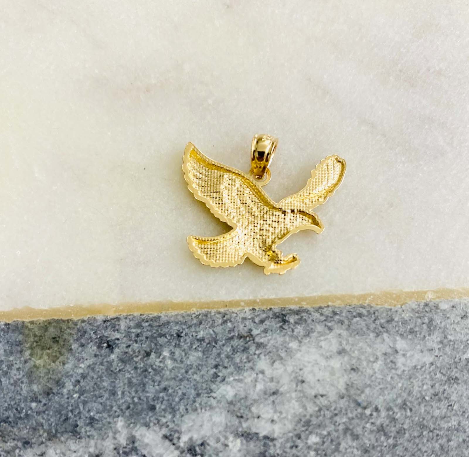 14K Yellow Gold Eagle Pendant