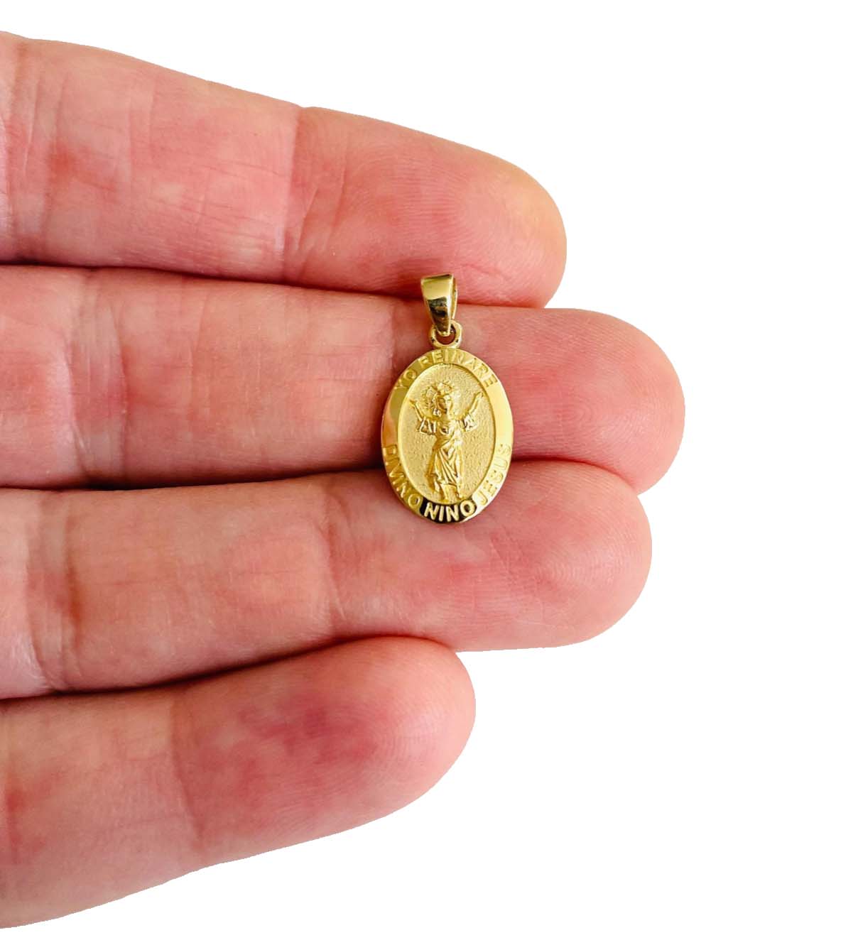 14K Yellow Gold Baby Jesus Pendant