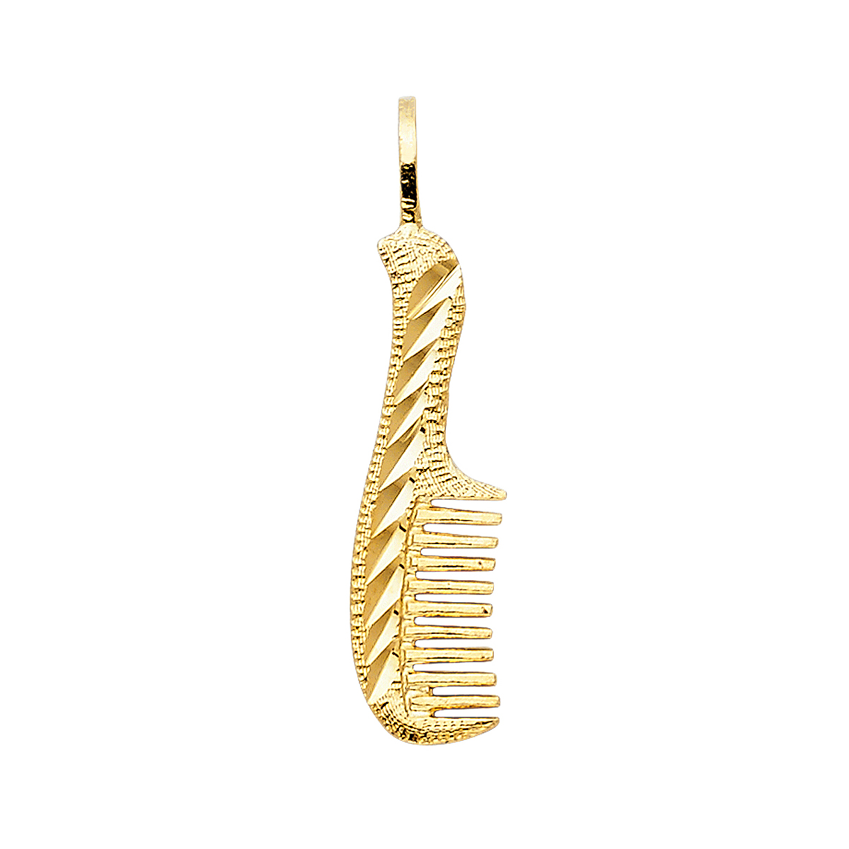 14K Yellow Gold Comb Pendant