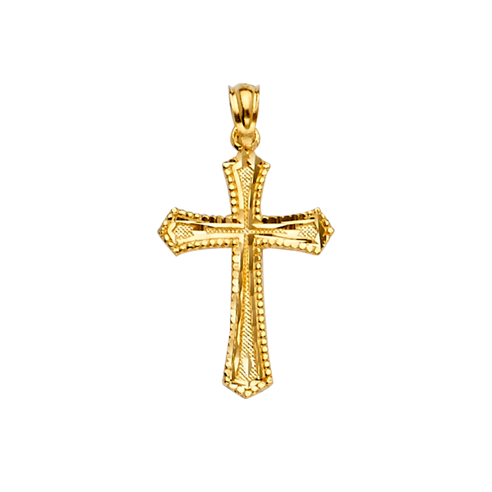 14K Yellow Gold Cross Pendant
