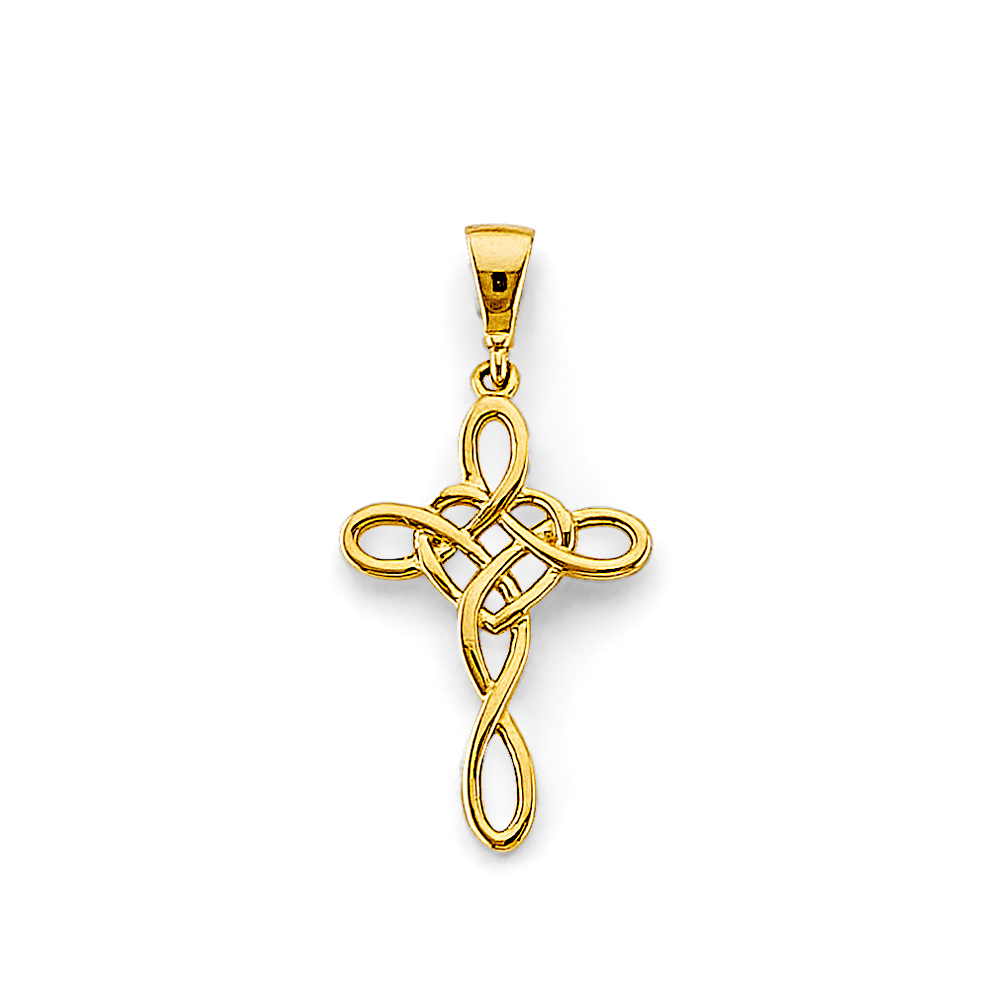 14K Yellow Gold Cross Pendant
