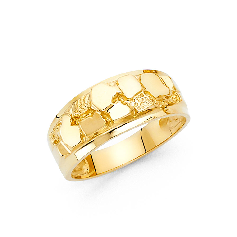 14K Yellow Nugget Ring - Size 10