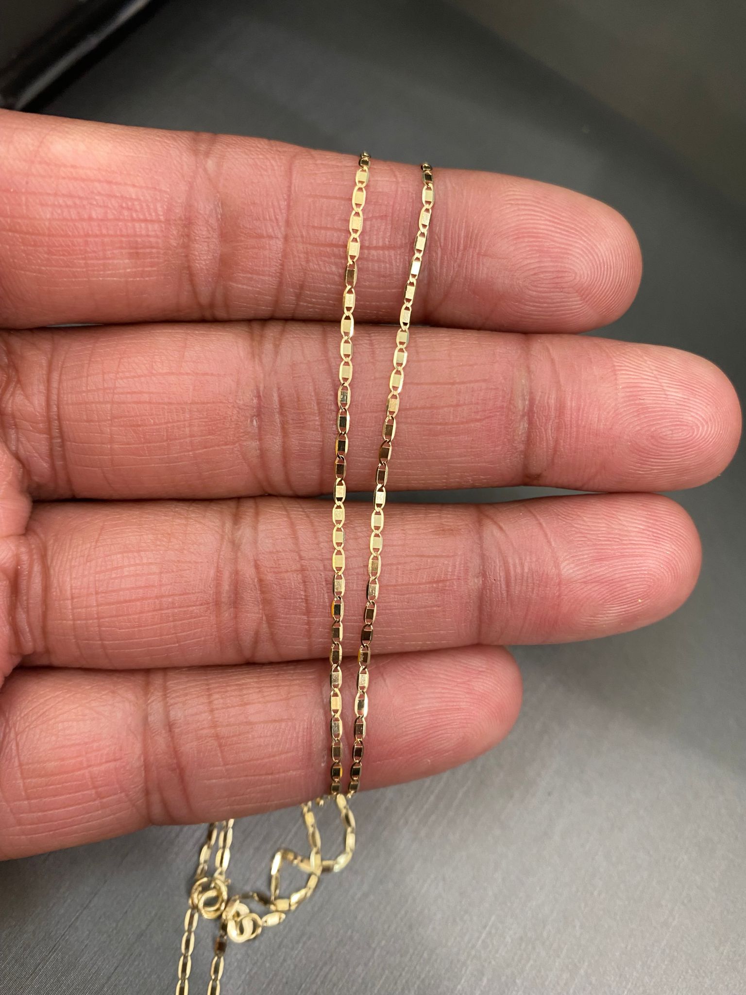 14K Yellow Gold 1.3mm Valentino Chain - 18"