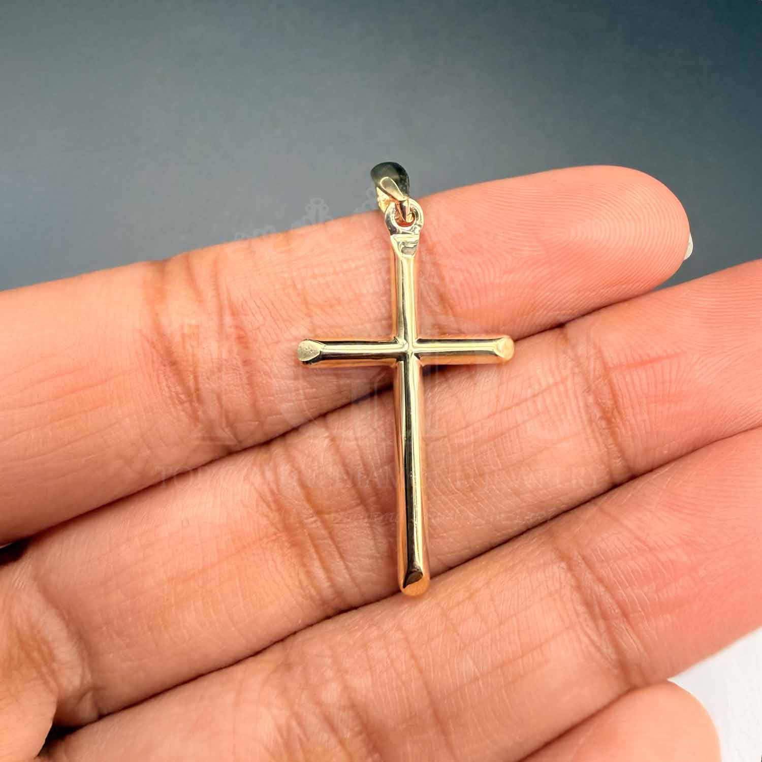 14K Yellow Gold Religious Cross Pendant