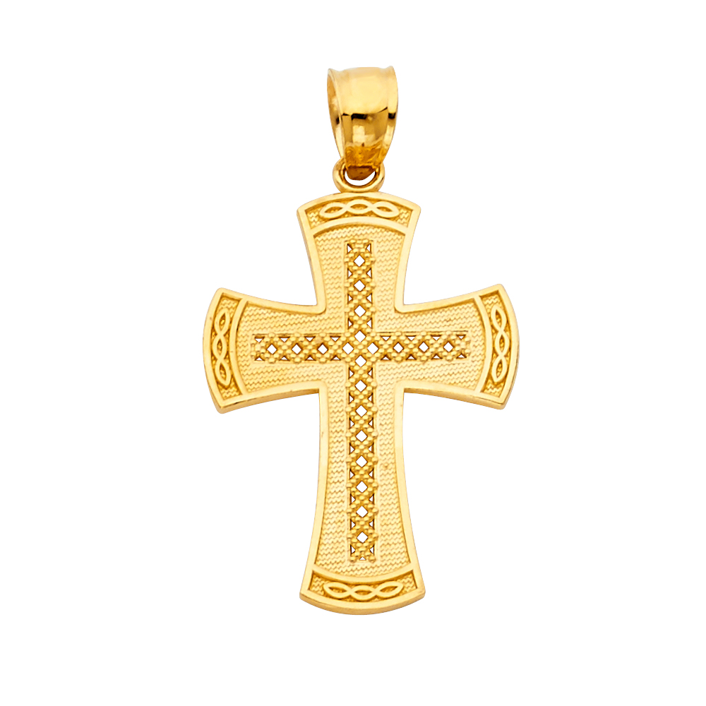 14K Yellow Gold Cross Pendant