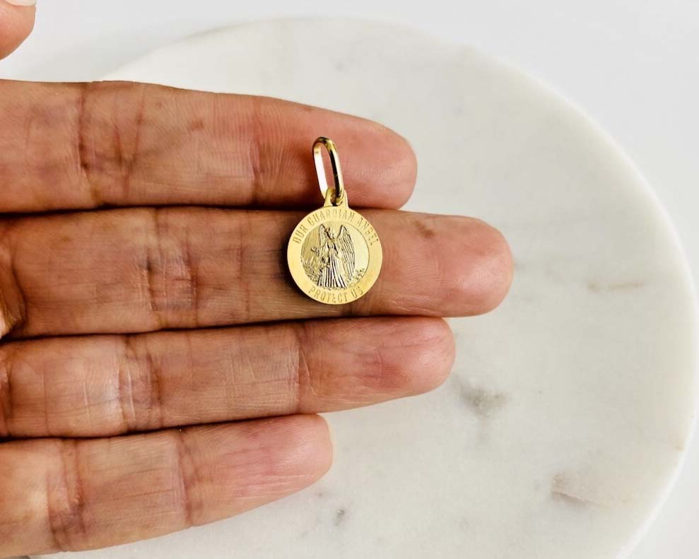 14K Yellow Gold Angel Pendant