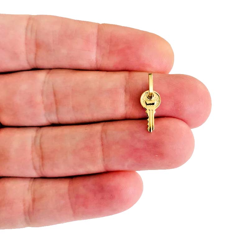 14K Yellow Gold Key Pendant 
