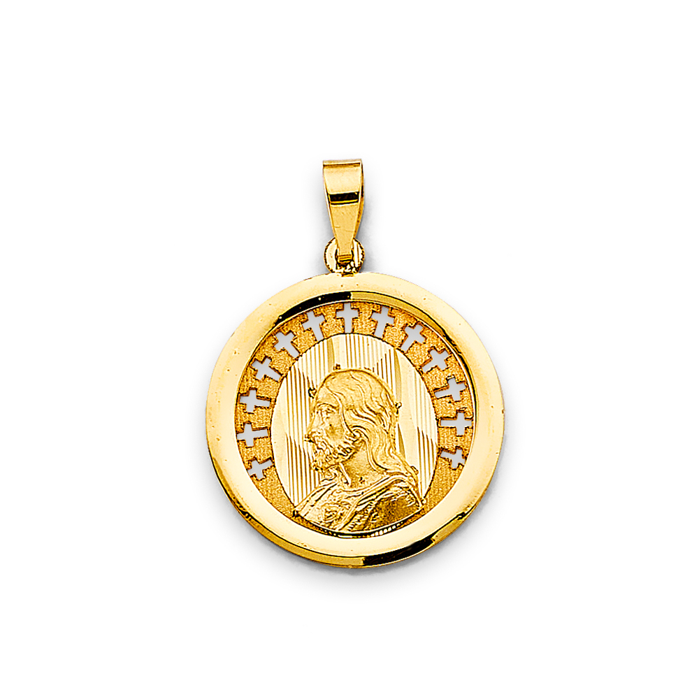 14K Yellow Gold Religious Pendant