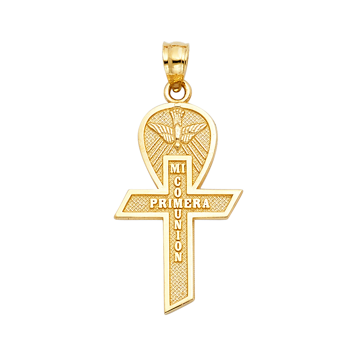 14K Yellow Gold Communion Cross Pendant