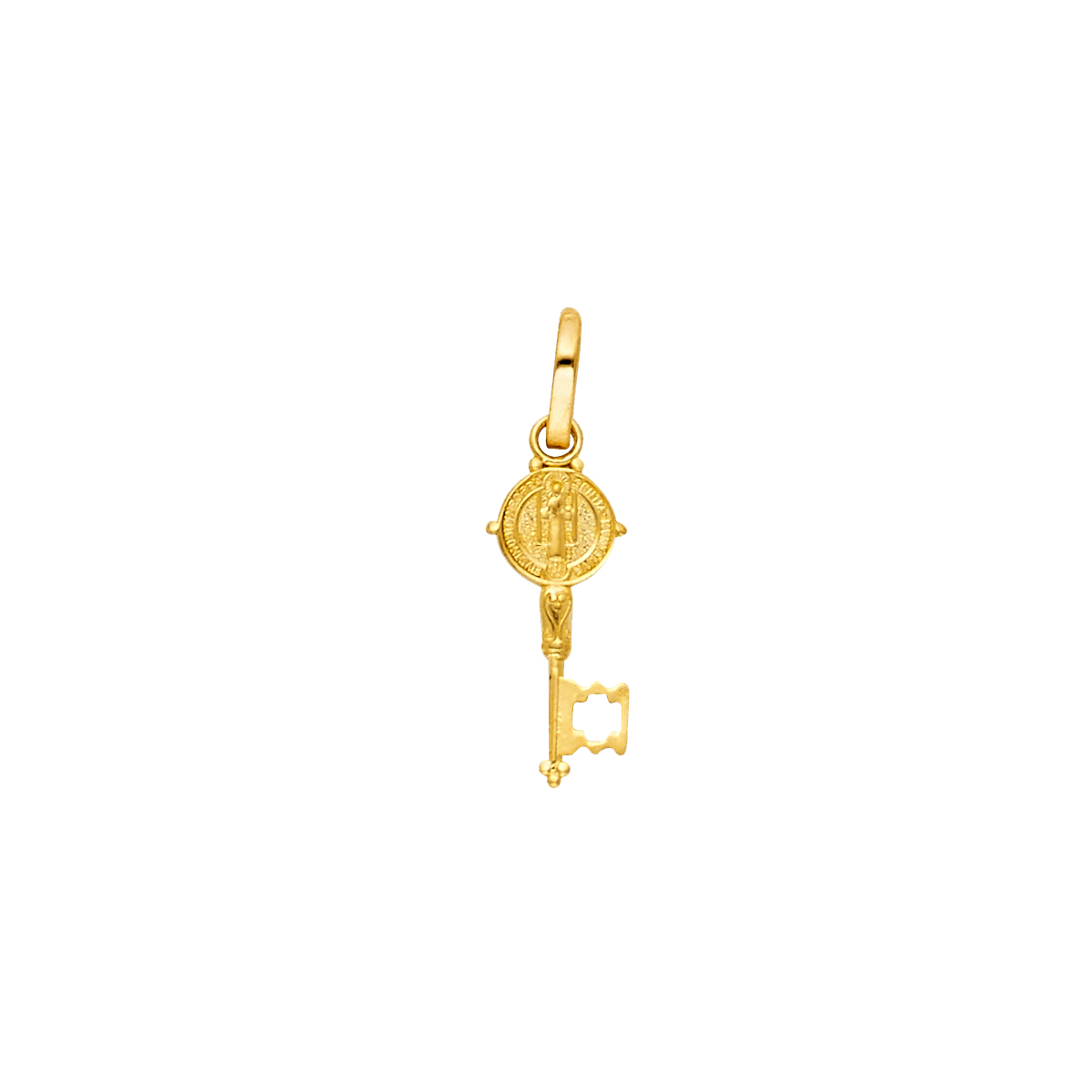 14K Yellow Gold Key Religious Pendant - 15 mm X 05 mm