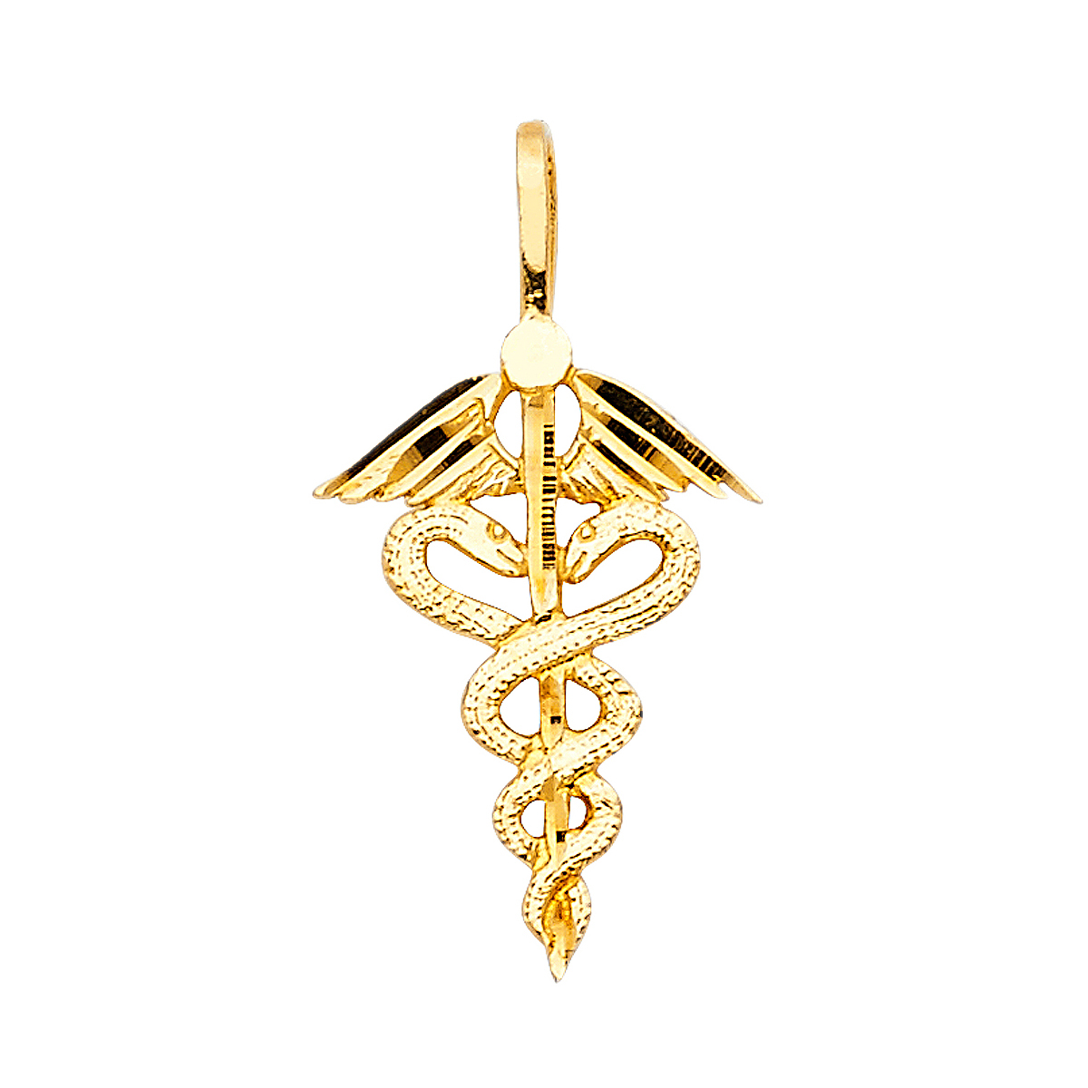 14K Yellow Gold Symbol of Medical SERVICE Pendant