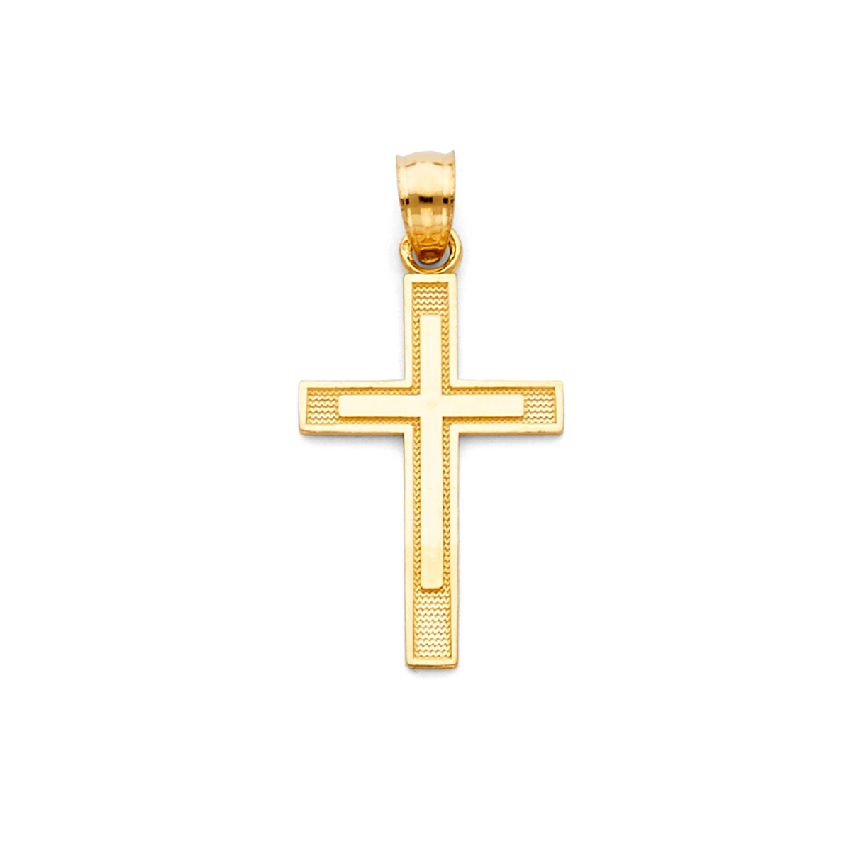14K Yellow Gold Latin Cross Pendant