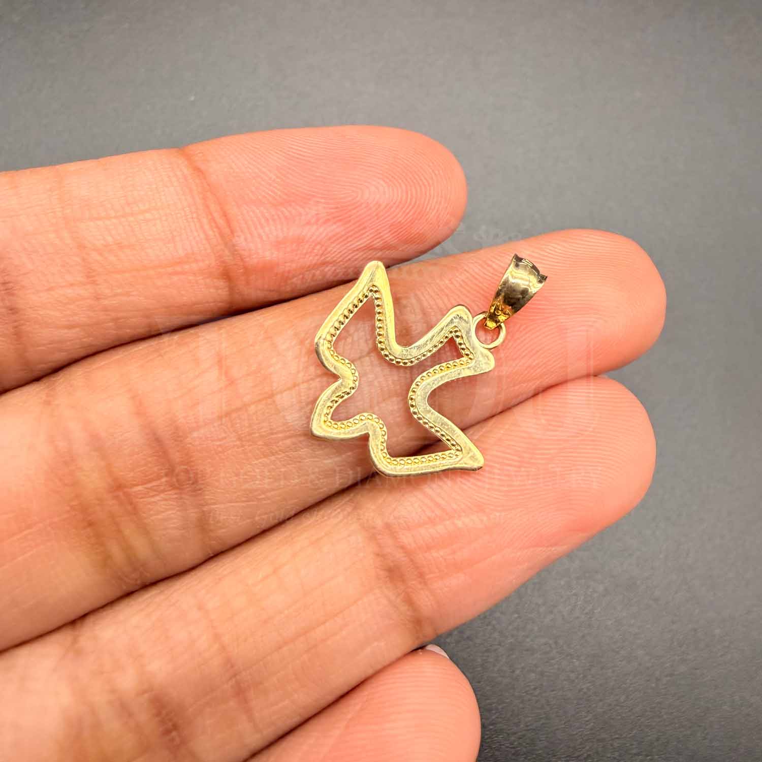 14K Yellow Gold Espiritu Santo Dove Pendant