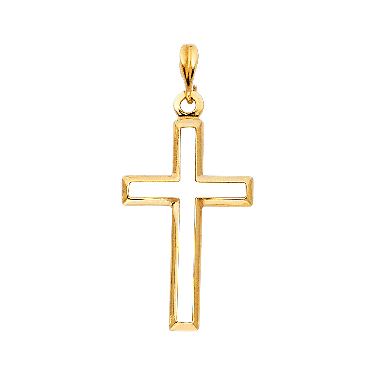 14K Yellow Gold Opening Cross Pendant