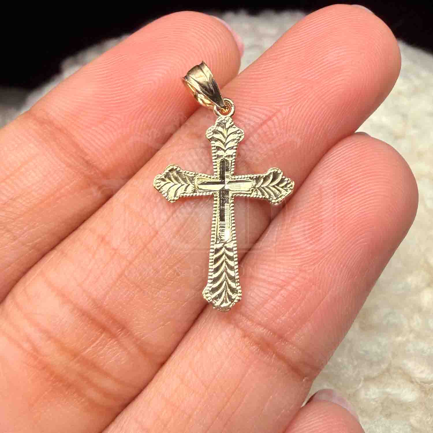 14K Yellow Gold Cross Pendant