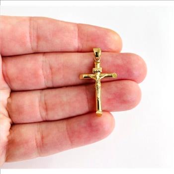 14K Yellow Gold Cross Pendant