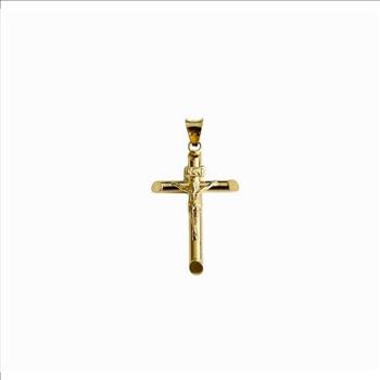 14K Yellow Gold Cross Pendant