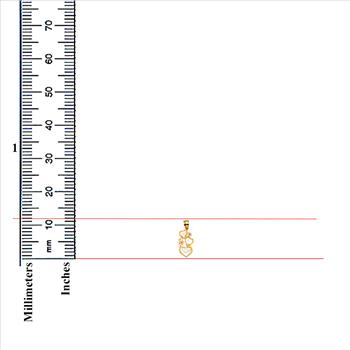 14K Tri Color Yellow Rose White Gold 3 Color #1 Mom Pendant - 30 mm x 12 mm