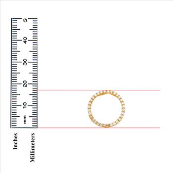 14K Yellow Gold Journey Circle of Life Cubic Zirconia Pendant - 18 mm X 18 mm