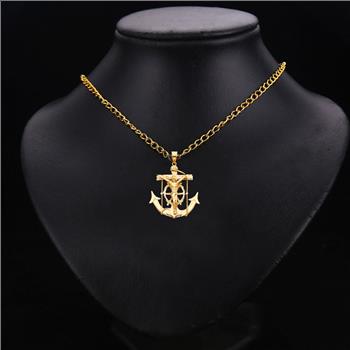 14K  Yellow Gold Mariner Crucufix Pendant