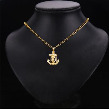 14K  Yellow Gold Mariner Crucufix Pendant