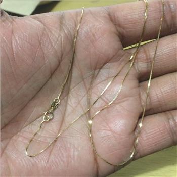 14K  Yellow Gold 0.5mm Box Chain - 22 inch