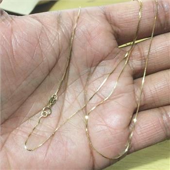 14K  Yellow Gold 0.5mm Box Chain - 20 inch