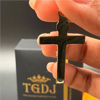 14K Two Tone Gold Mashed Crucufix Pendant