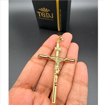 14K Yellow Gold Crucufix  Pendant